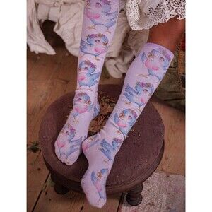 MAGNOLIA PEARl 🌸 Dancing Robin OTK Socks NWT